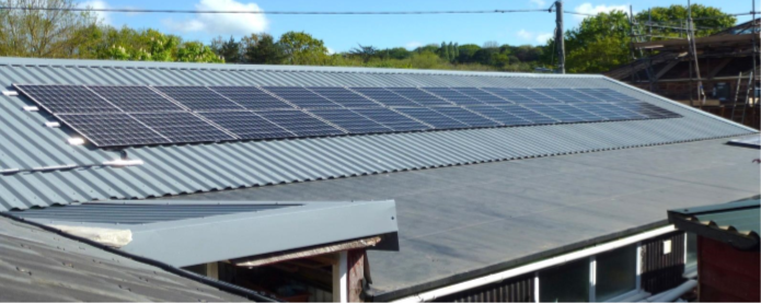 solar panels on village hall